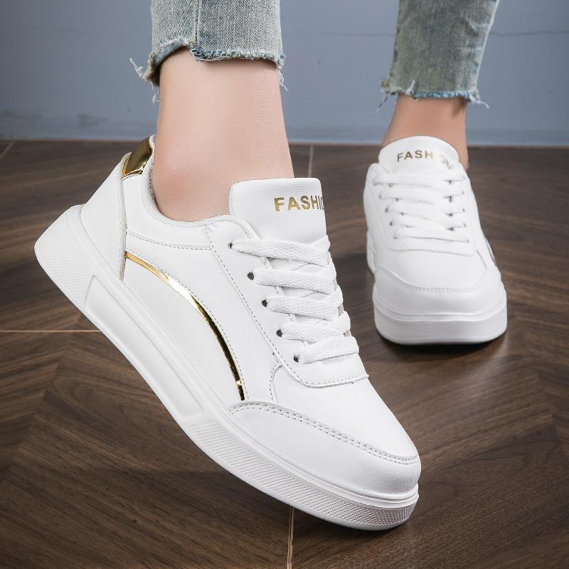 Spring New Versatile Popular Student Little White Shoes Women's Summer Sports Flat-bottomed Casual Thick-soled Heightening Board Shoes
