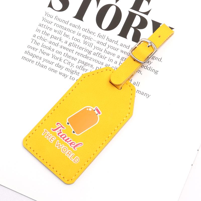 PU Leather Luggage Tag Holder for Suitcases and Backpacks