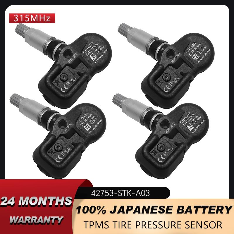 PMV107G 42753STKA03 For Acura RDX 2007 2008 2009 2010 2011 2012 tpms 315mhz Tire Pressure Sensor 42753STKA04 4PCS