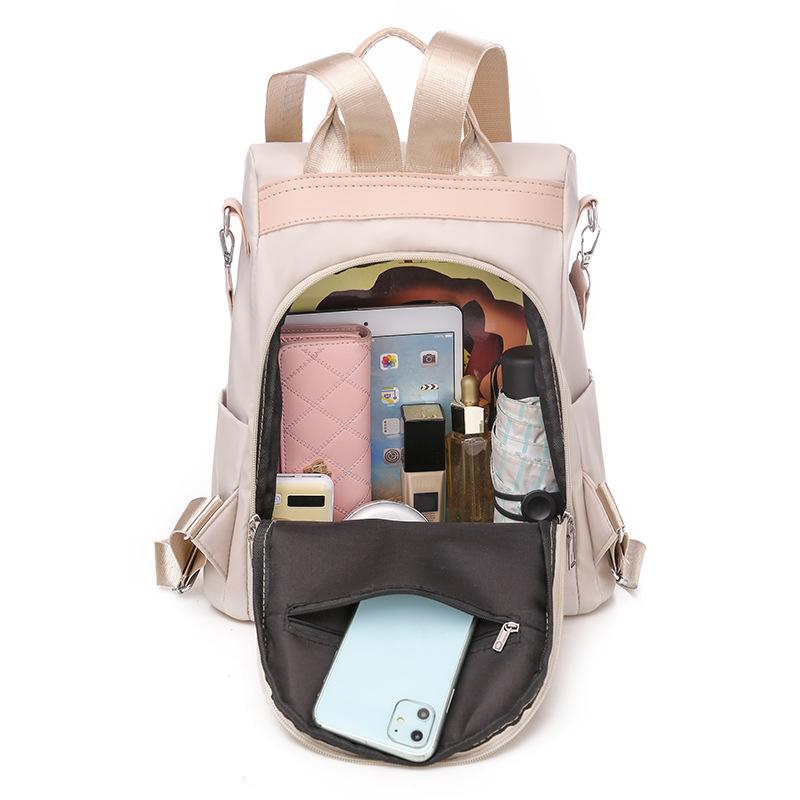 Waterproof Women Backpack Fashion Anti-theft School Bag Embroidery  Large Capacity Travel Shoulder Handbag