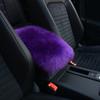 Furry Armrest Cover Car Sheepskin Wool Fur Soft Auto Center Console Cover Universal Truck Armrest for Seat Box Pad for W