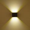Adjustable 12W LED Wall Lamp AC85-265V COB Waterproof Aluminum Cube Outdoor Porch Wall Light