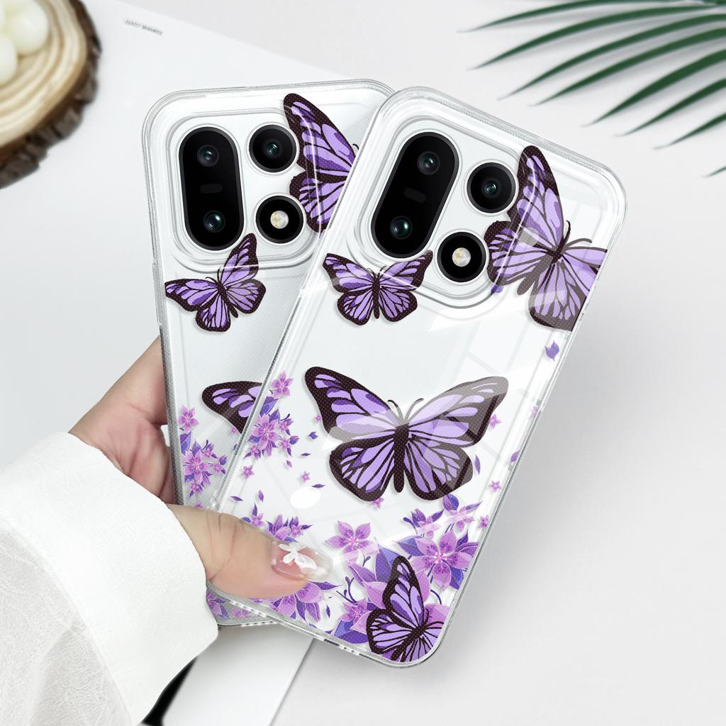 Sky Butterfly Transparent Phone Case For Oneplus 15 13T 13R 12 12R 11R 10R 10 Pro 9RT Nord 2 5 CE2 CE5 5G Soft TPU Cover