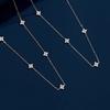 Gorgeous Four-leaf Flower Inlaid Zircon Chain Necklace for Women Elegant Luckly Choker Party Jewelry Birthday Gifts