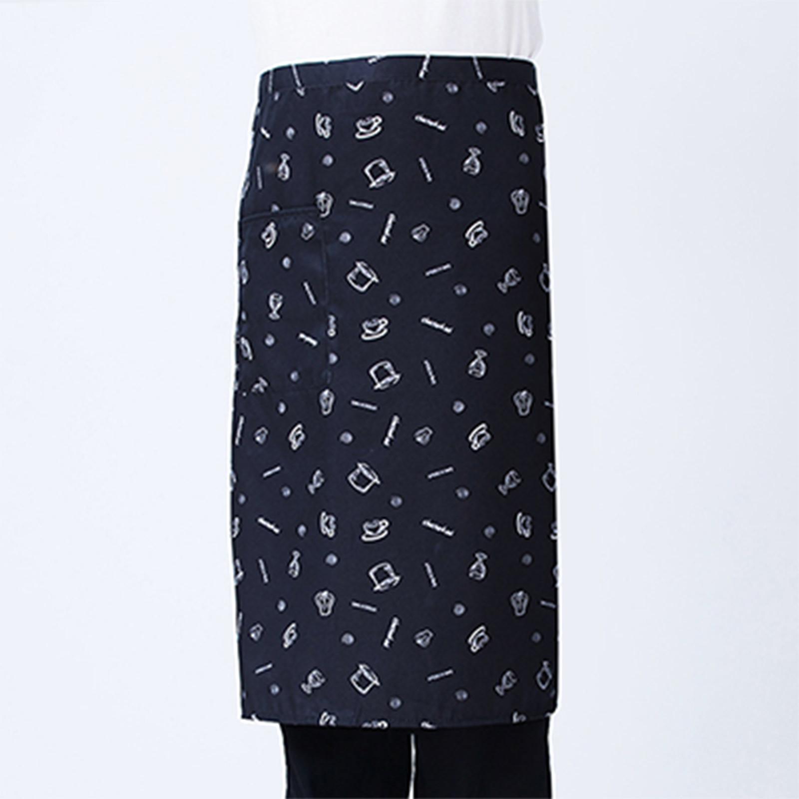 

Фартук для шеф-повара, полуобрезанный рабочий фартук, фартук для официанта в ресторане, кафе One Size тёмно-синий