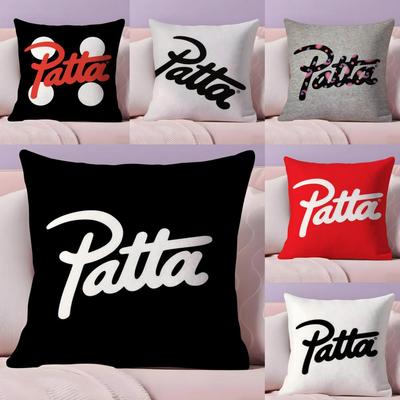 Luxury P-Patta Brand Cushion Cover Plush Fabric Soft Double-Sided Printed Sofa Warm Winter Home Gift Cushion Cover