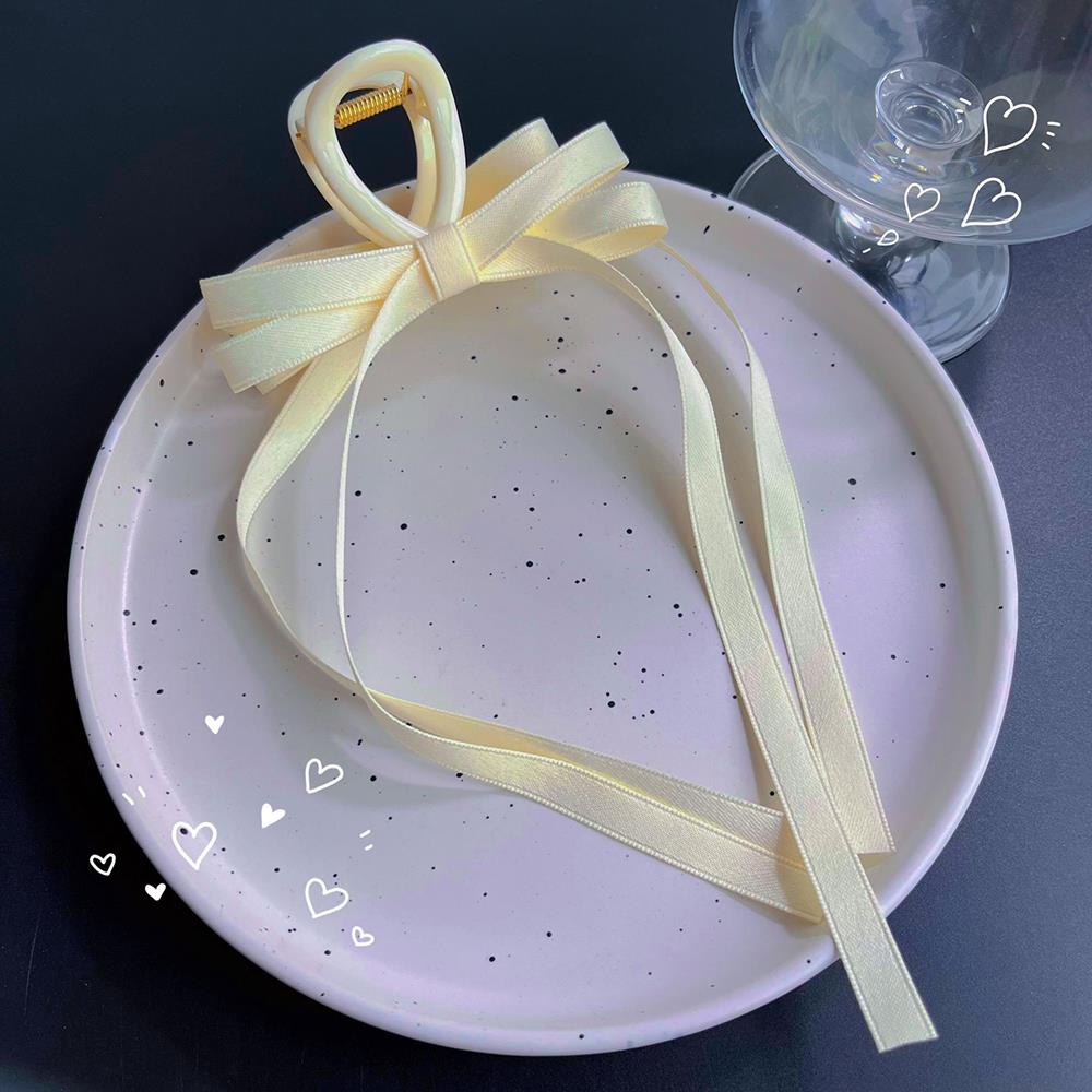 New Korean Black Bow Hair Tie Scrunchies Women Elegant Silk Elastics Hair Band Ponytail Hold Headdress Hair Accessories