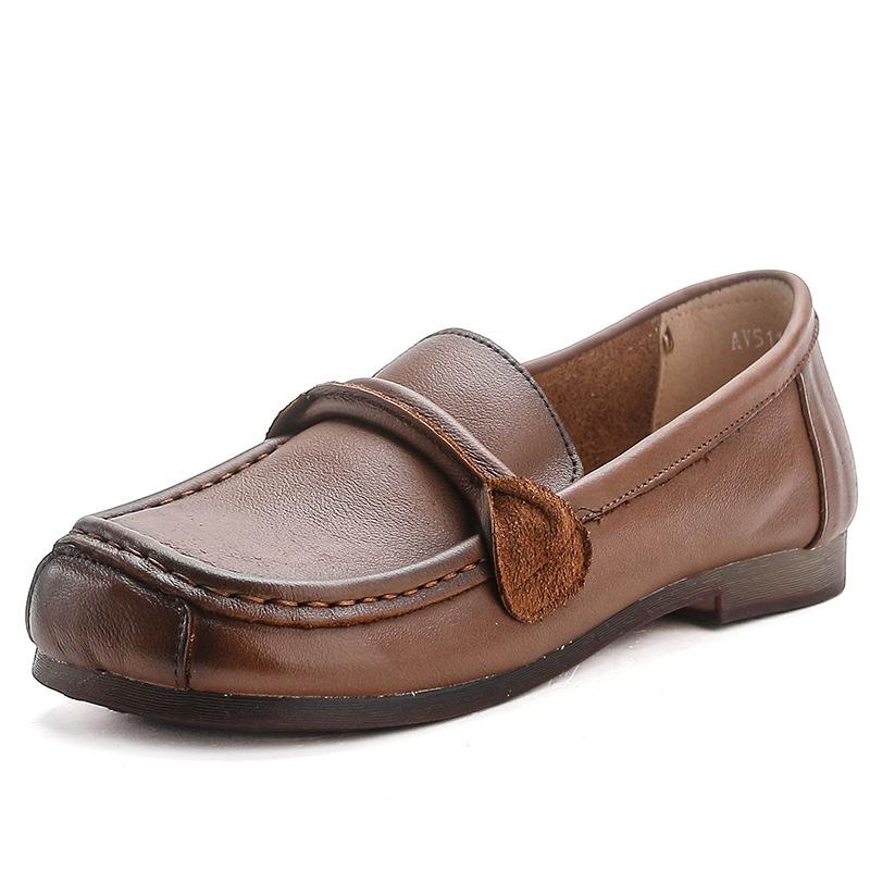 

Мода 2025 Новые красные балетки женские лоферы из коровьей кожи женские роскошные мокасины деловая офисная обувь мамины дорожные балетки женщина 35 коричневый