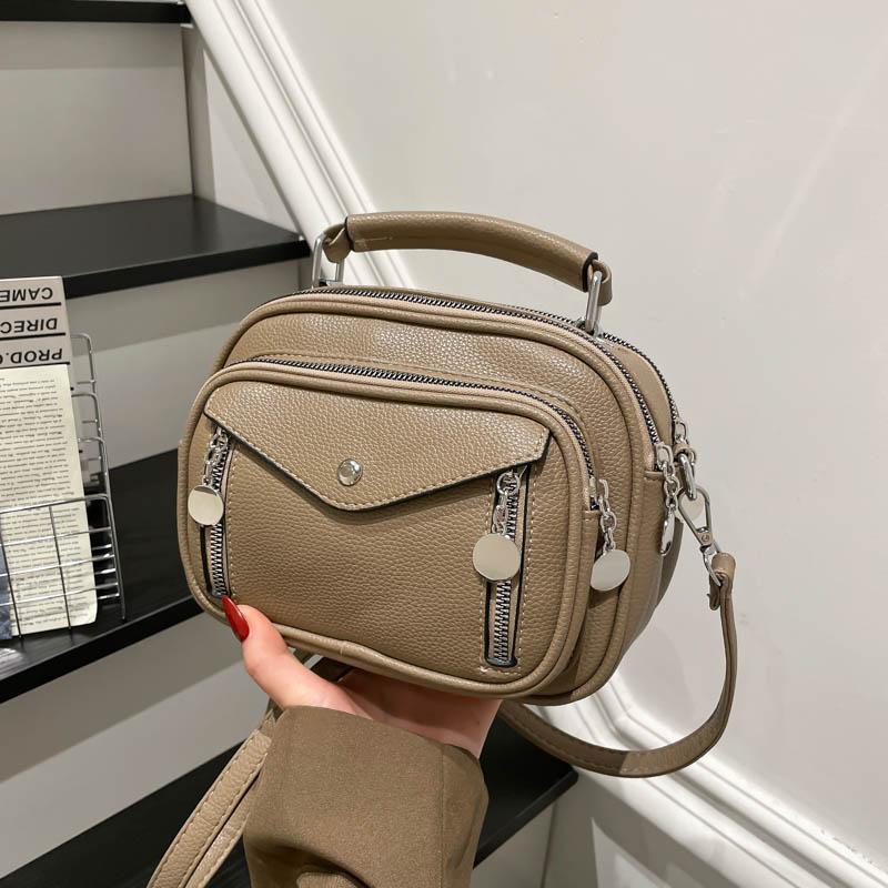 2026 New Women's Small Bag Spring Summer Versatile Multi - pocket Soft Leather Large Capacity Shoulder Crossbody Bag