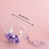 Small Doll Storage Bag Outdoor Doll Bag Keychain Portable Carrying Case Transparent Doll Display Bag with Plush Ball