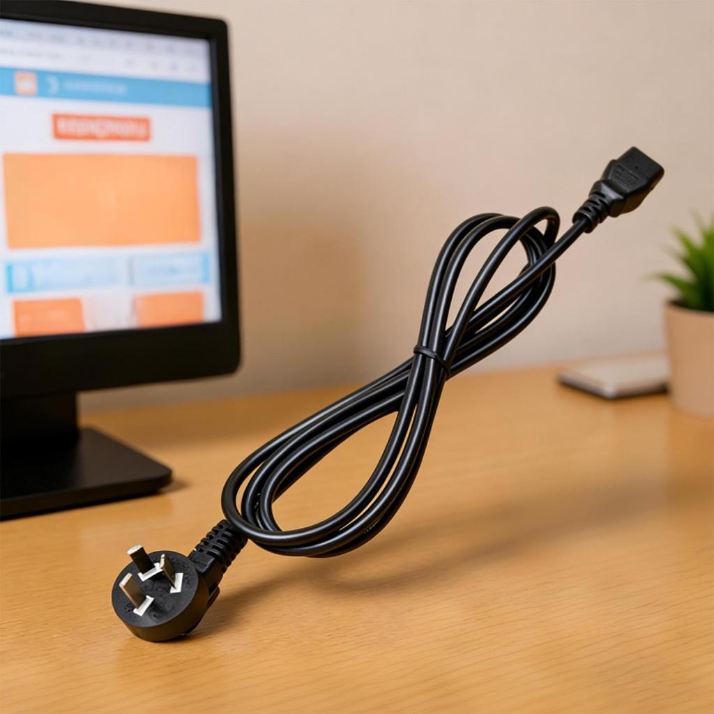 Durable Y-Shaped Power Cord for Desktops, Servers, and Projectors with Three-Hole National Standard Plug