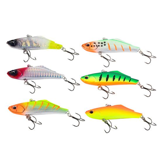 7CM/15.5G VIB Fishing Lure with Hooks Long Casting Hard Artificial Bait Freshwater Saltwater Trout Bass Walleye Fishing Accessories