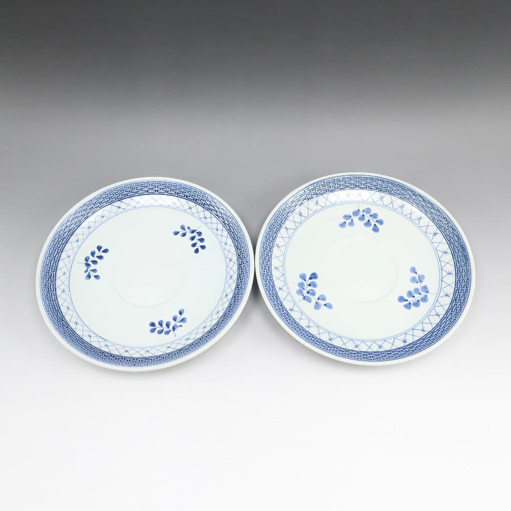 Royal Copenhagen Faience Trunk Weber Tableware Soup cup & saucer x2 _ Used