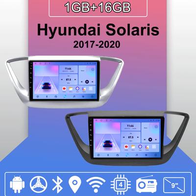 Autoradio Android Auto Carplay Pour Hyundai Solaris 2017-2020 Lecteur Multimédia Unité Principale Stéréo Navigation GPS BT WIFI 1+16GB