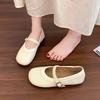 French single shoes women's 2025 new summer flat-bottomed small leather shoes with skirts are beautiful and not tired Mary Jane women's shoes