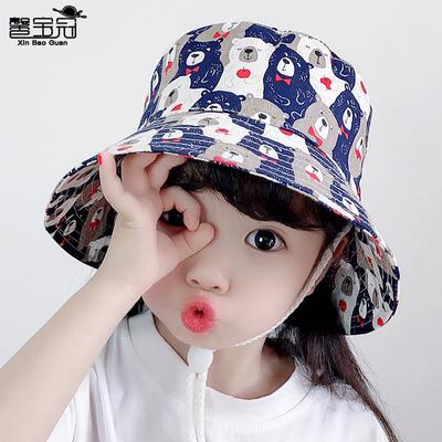 1014 Cotton Thin Baby Hat Spring Summer Hat Animal Pattern Hat Children Sun Protection Bucket Hat Men and Women Basin Hat New