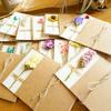 1 Set Birthday Card Eye-catching with Artificial Flower Kraft Paper Baby Bridal Shower Thank-You Card for Children