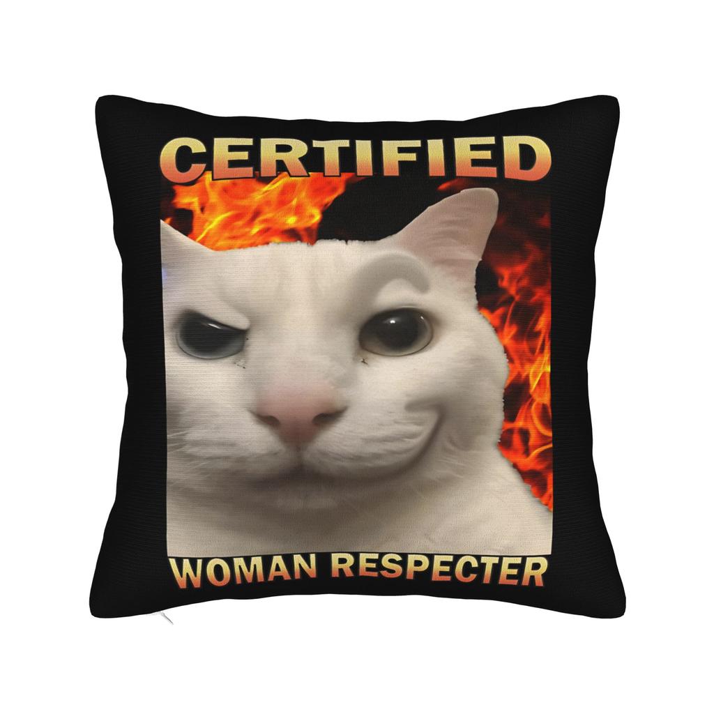 Stylish Living Room Circumcision Survivor Funny Cat Meme Decorations Pillowcase Merch Pillow Covers Square Multi-Size