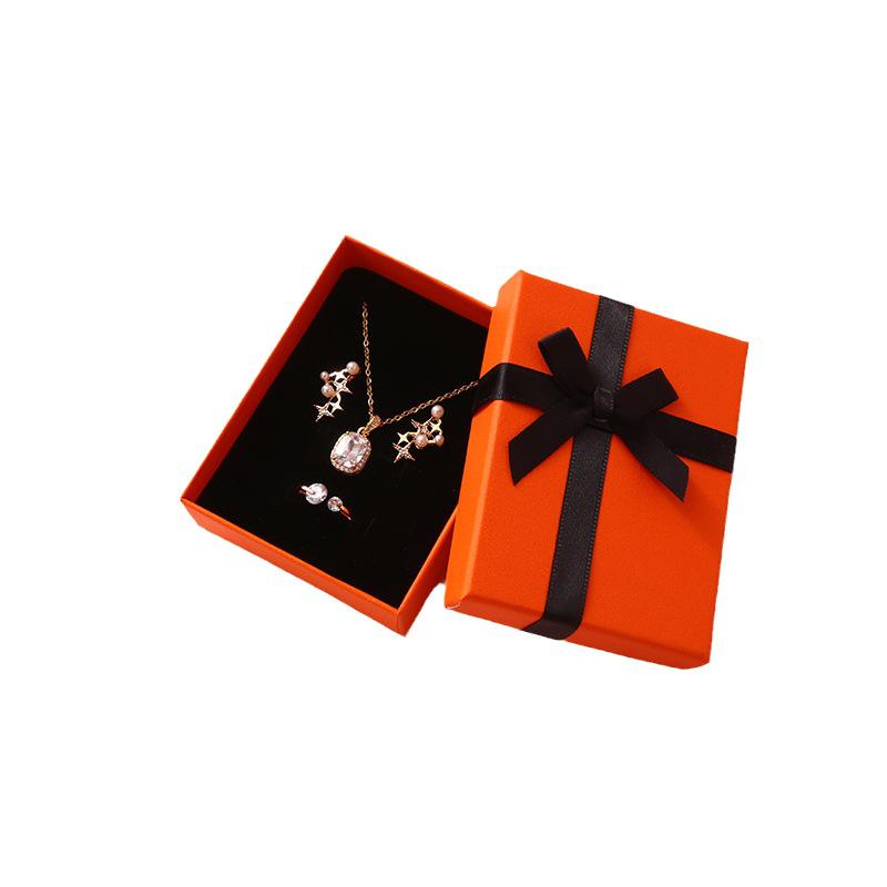Six-Color Bowknot Jewelry Gift Box for Necklace, Earrings, Studs, and Rings