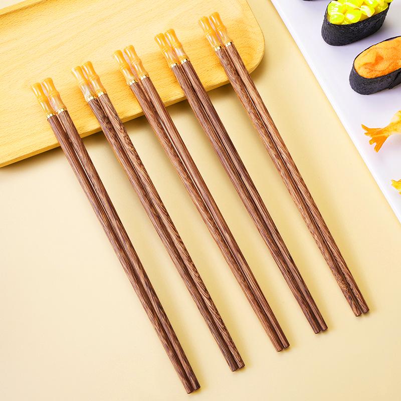 Luxury Imitation Jade & Chicken Wing Wood Chopsticks Set: Antibacterial, Mold-Resistant, Lacquer-Free, and Wax-Free In a Premium Gift Box.