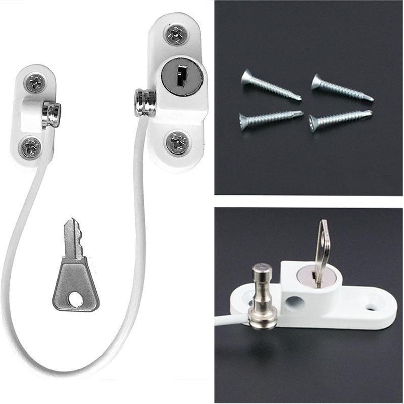 1PC Stainless Steel Safety Window Stopper Anti-theft Locks Limiter Window Restrictor Safety Accessories