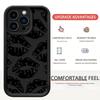 Black Lip Print Sandpaper iPhone 15/16/17 Case with Sky Eye Groove