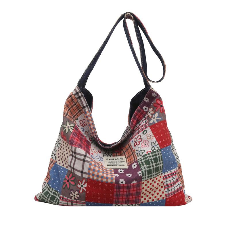 

Большая холщовая сумка для женщин, новая нишевая милая сумка через плечо с граффити 2026, сумки-тоут для работы и учебы