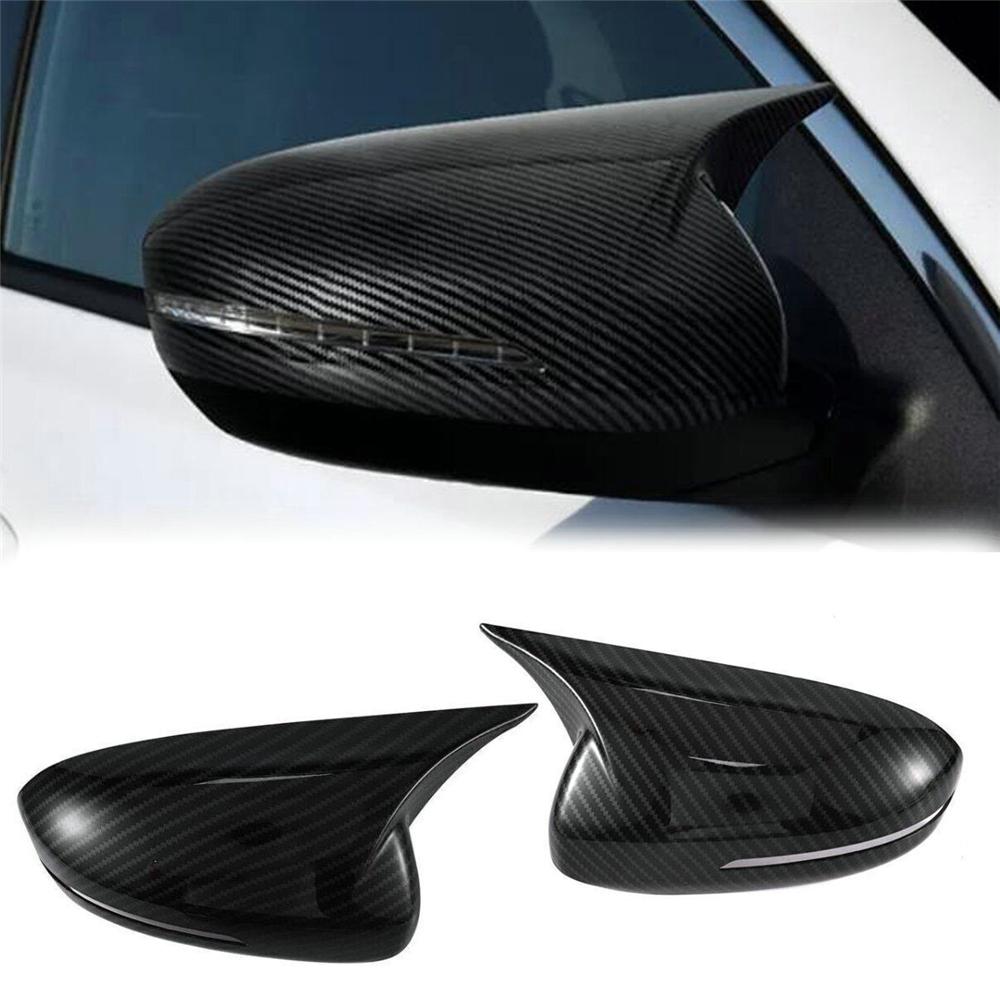 2 X Carbon Fiber Black Rearview Side Mirror Covers For Kia Optima K5 2011-2015