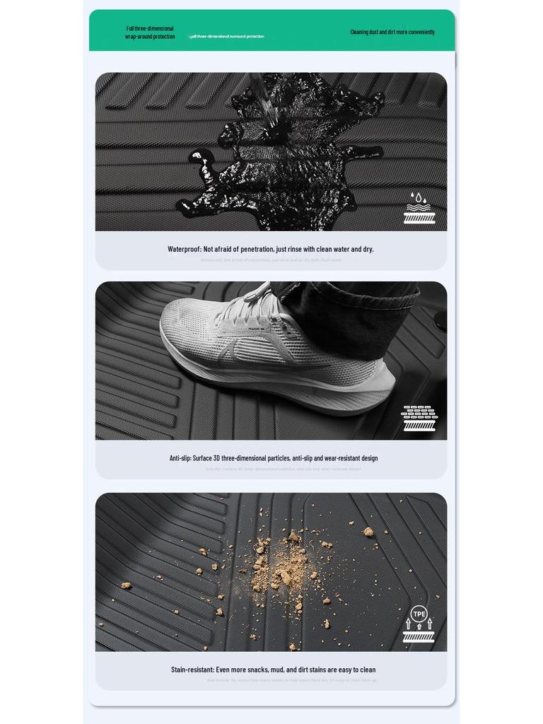 Floor Mats for 2023 Denza N7: All-TPE Mats, Trunk, & Waterproof Seat Back Mat