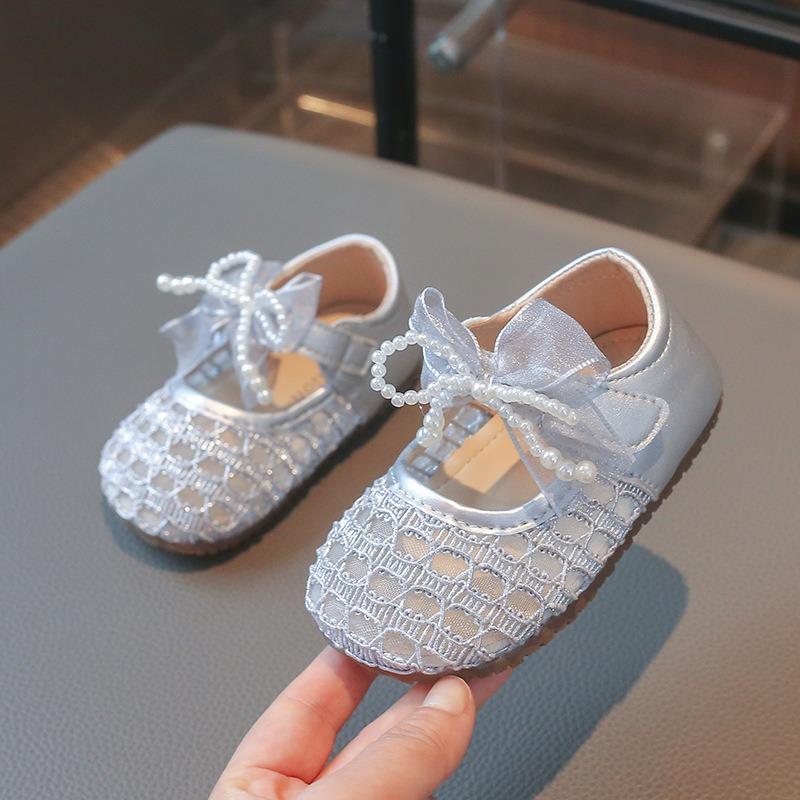 Girls Princess Shoes, Spring Kids Sandals, Stylish Mesh Breathable Shoes, Soft Sole Sandals for Little Girls 21