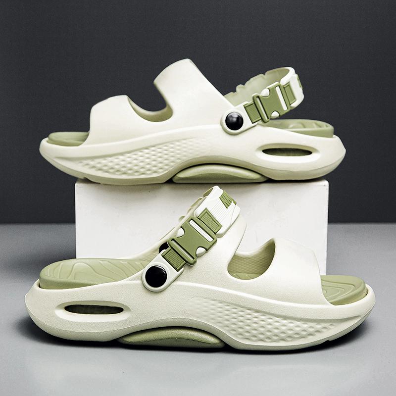 

Summer Men s Outdoor Sandals Slippers Beach Slides Breathable Soft Clogs Men Casual Shoes Garden Water Shoes Men Outdoor Sandals 39-40 зелёный