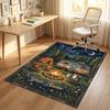 Adventure Journey Theme Crystal Velvet Rug Personalized Custom Name Text Soft Floor Mat Home Decor
