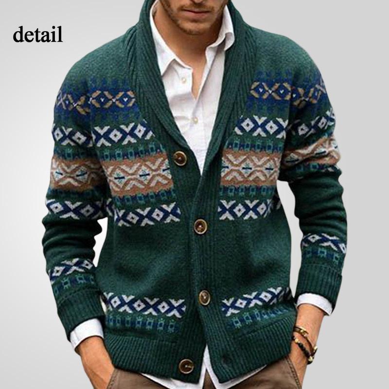 Men's Casual Cardigan Sweaters Shawl Collar Long Sleeve Knit Button Down Cardigans Fall Winter Lightweight Loose Fit Knitted Sweater Outwear for Men