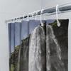 Waterfall Shower Curtain Nature Decor for Bathroom Waterproof Fabric with Rainbow Effect 3D Printing Customized Size Available E