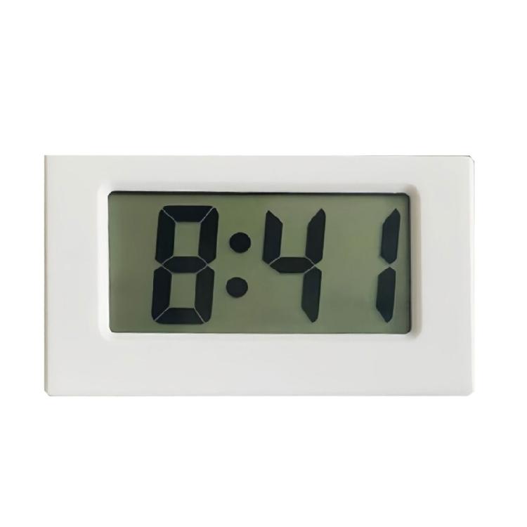 Small Digital Clock Mini Car Clock with Large LCD Display for Office Vehicle Home Table Battery Operated Desk Clocks