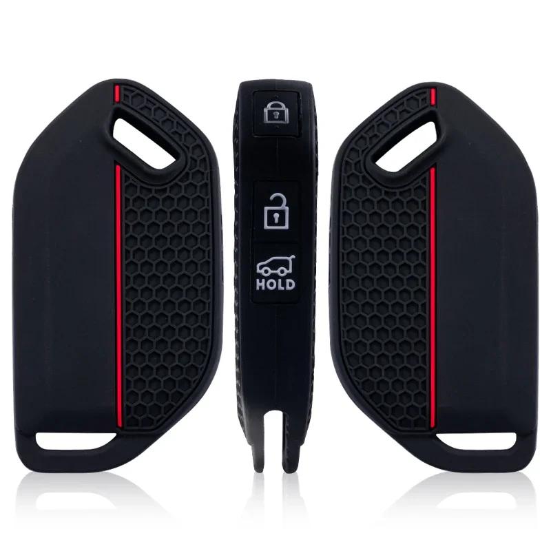 3/4/5 Buttons Silicone Car Key Case Cover Fob Holder For Kia Picanto Sorento Mq4 Carnival Ka4 Morning K5 Carens  Ev5 Ev9