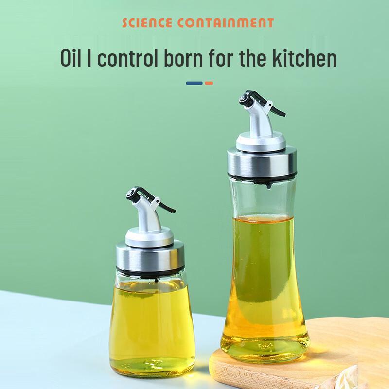 Zhishi Conical Glass Oil & Vinegar Dispensers, 3-Pack
