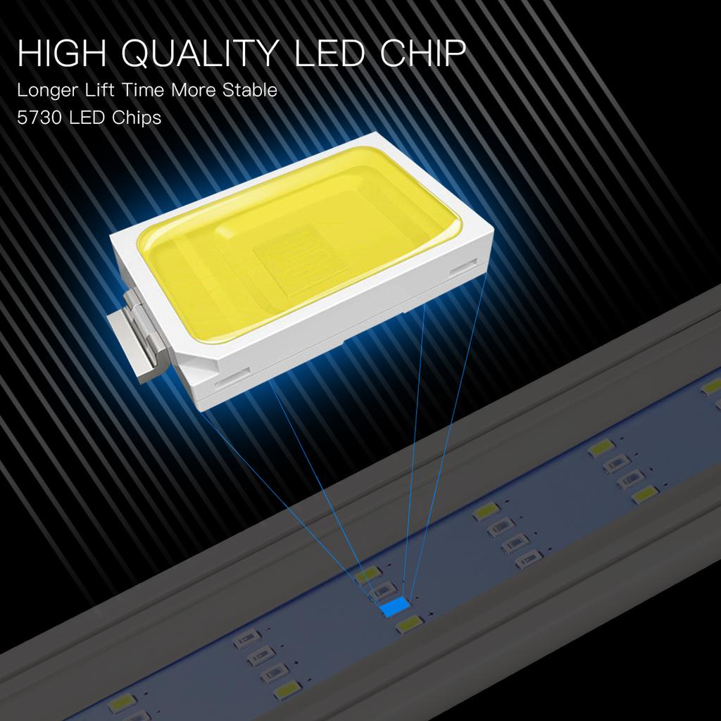 Super Slim LED Aquarium Light 220V Color Changeable RGB Aquatic Plant Grow Lamp Clip On Lamp for Fish Tank 18-48CM