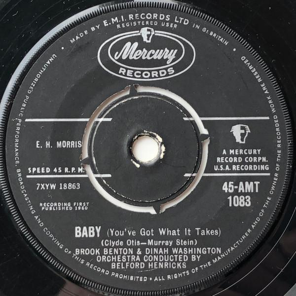 7inch Record DINAH WASHINGTON & BROOK BENTON - Baby (You've Got What It Takes 45AMT1083 Mercury 1960 UK Soul/Funk Used