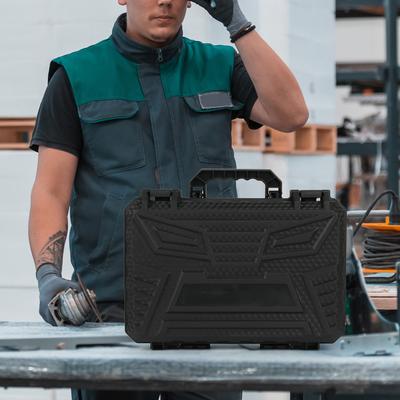 Angle Grinder Plastic Toolbox Lightweight Protective Plastic Box Fits Grinder Batteries and Safety Gear