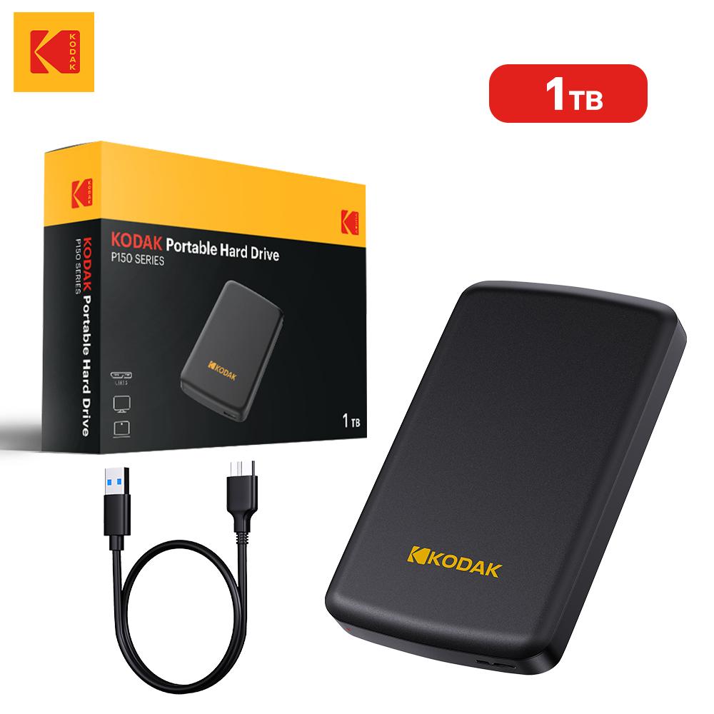 KODAK P150 500GB/1TB 2.5'' Portable External HDD USB 3.0 5Gbps Gaming Storage Disk Compatible for Laptop & Desktop