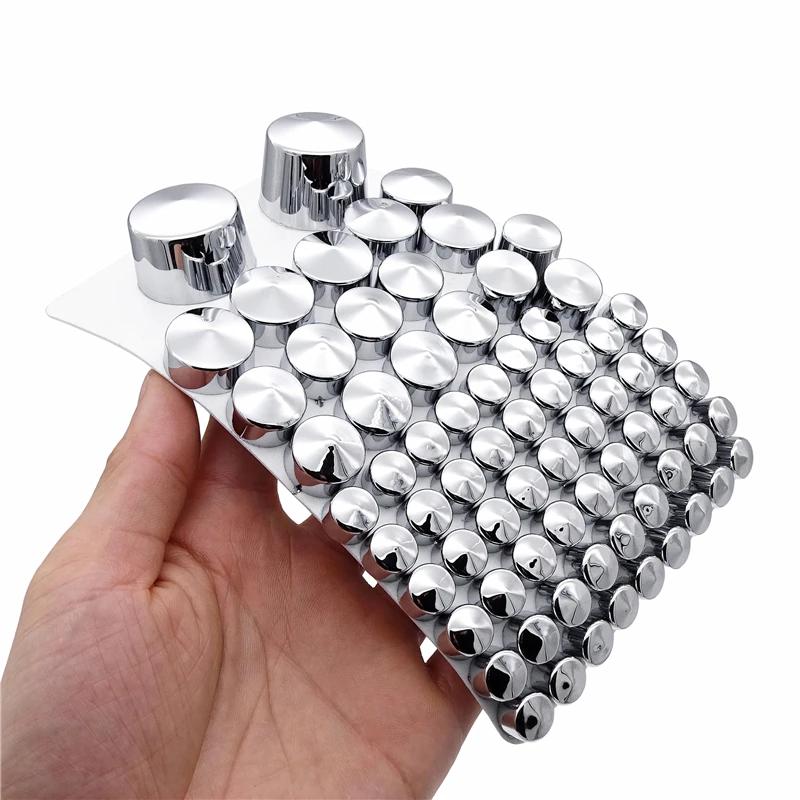 75 Pcs/Set Motorcycle Bolt Toppers Cover Black/Silver Chrome Cap With 5 Screw For Harley Road Glide FLT Road King FLH 2007-2013