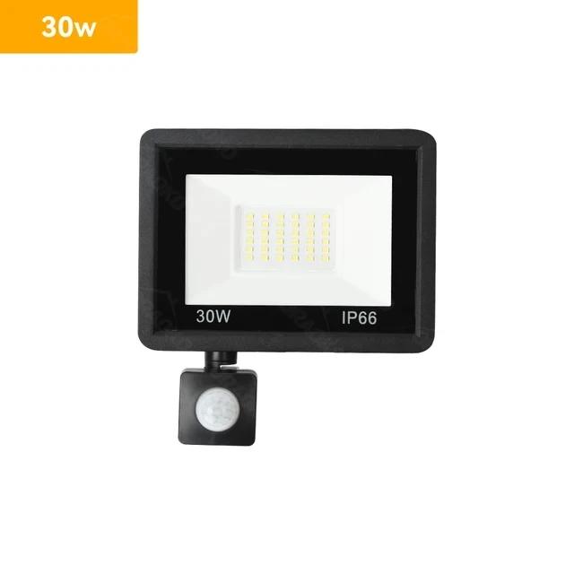 LED Floodlight PIR Motion Sensor White/Warm White IP66 AC220V Exterior Projector Spotlight SMD2835 Outdoor Lighting Floor Lamp