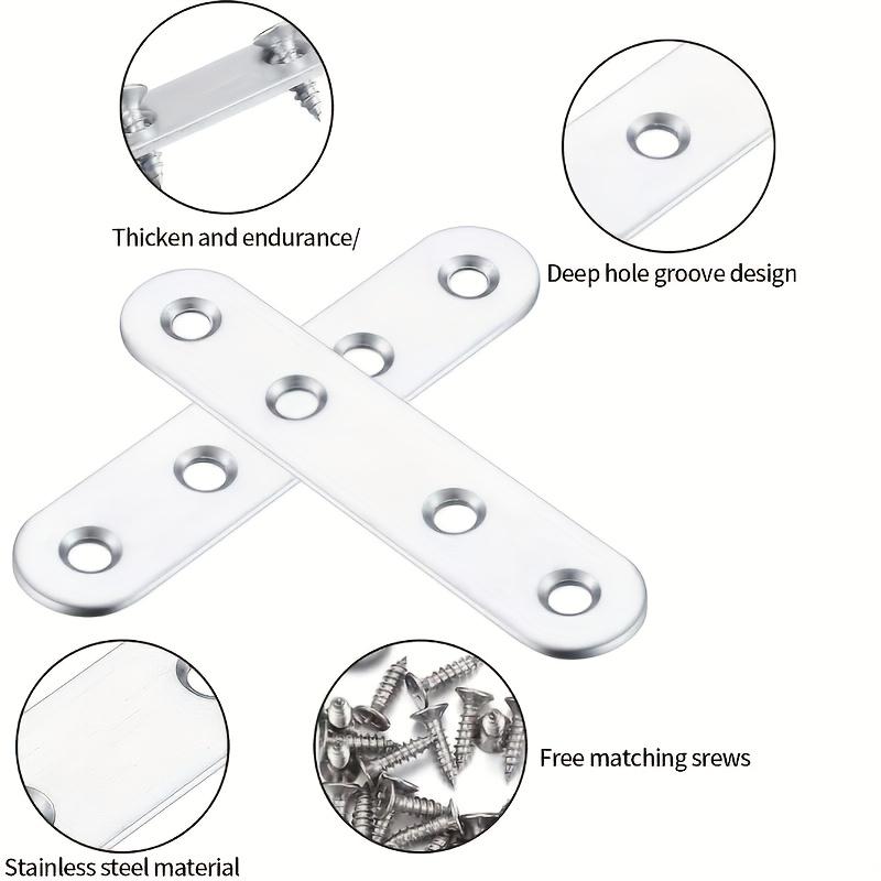 20-Piece Stainless Steel Angle Brackets 78mm Right Angle Furniture Connectors Durable Industrial Hardware for Secure Fastening