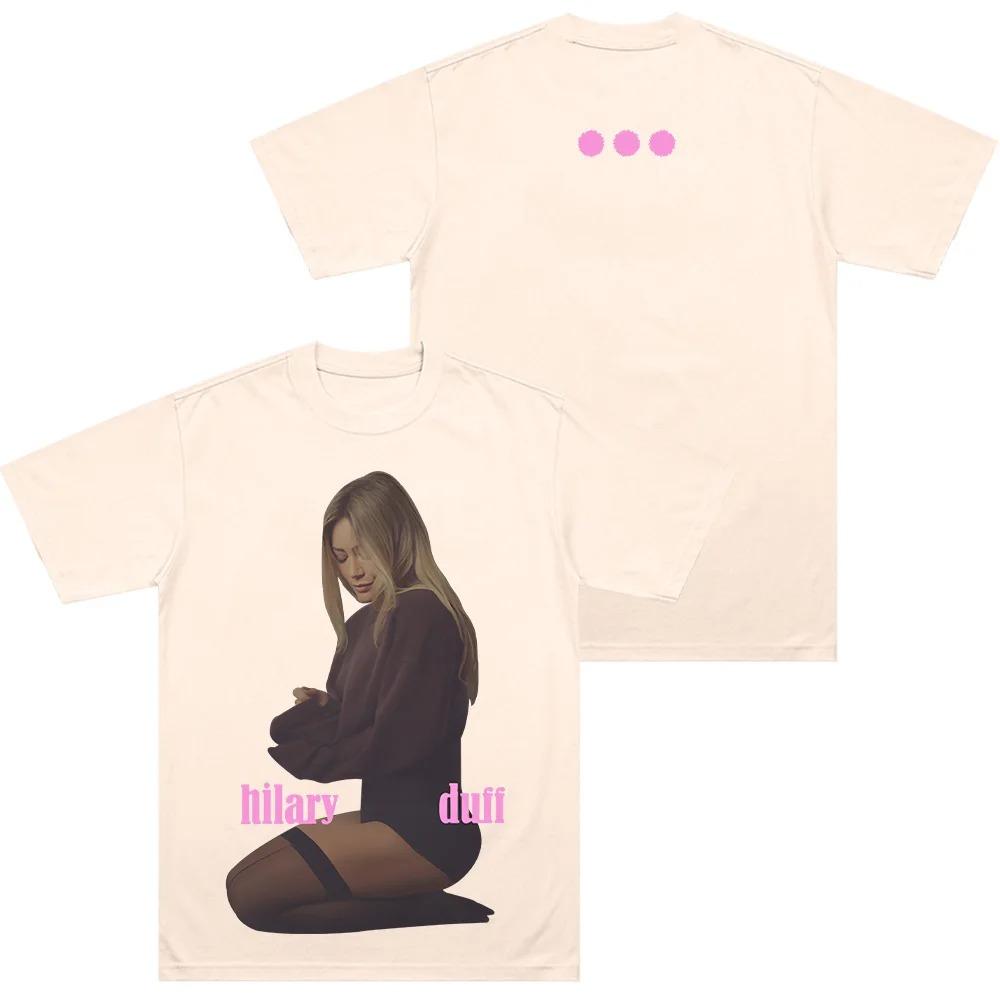 Hilary Duff New Album Theme TShirt High Quality Comfortable Cotton Unisex Crew Neck Short Sleeve Top Women And Unisex Tshirts