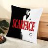 Cushion Cover Silky Short Plush Home Sofa Cushion Cover - Invisible Zipper Home Decoration Scarface-S Movie