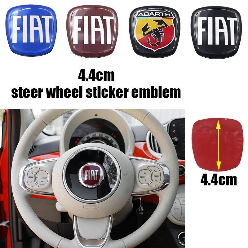 1pcs 3D 44mm Acrylic Steer Wheel Emblem Sticker Car Steering Wheel Sticker Car Interior Emblem Car Accessories For FIAT Abarth