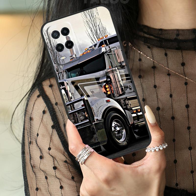 Cool Heavy Truck Car Case For Oppo A78 A98 A18 A38 A58 A60 A80 A40 A96 A76 A16 A94 A74 A54 A15 A17 A57 A77 A5 Pro