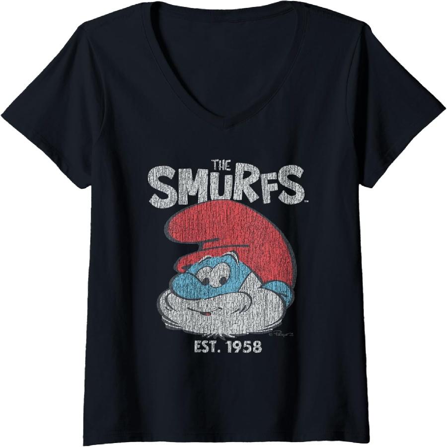 Женская The Smurfs Винтажный Папа Смурф Основан S чёрный