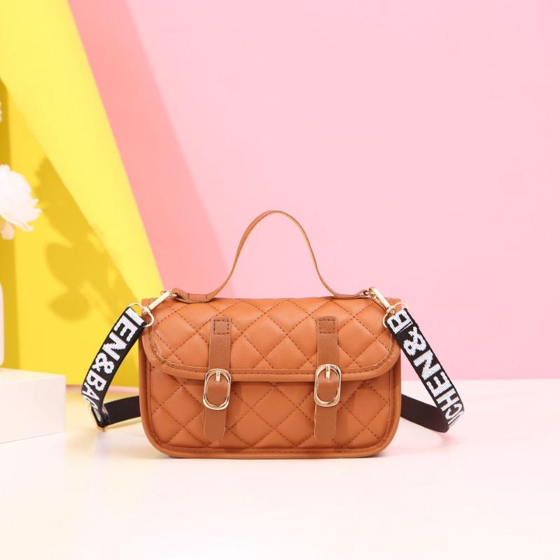 Small bag women's new fashion diamond one-shoulder messenger bag wide shoulder strap small square bag trendy one